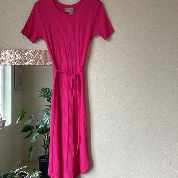 Anthropologie Saturday Sunday super cute ribbed pink dress - Picture 7 of 14